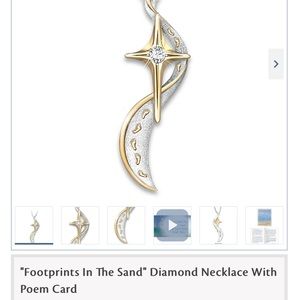 Bradford diamond 925 silver “Footprints in the sand”pendant. Never worn, new